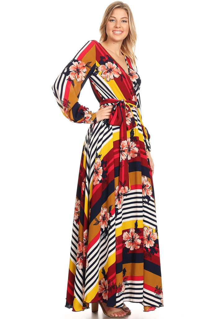 Floral print maxie dress 1166CP