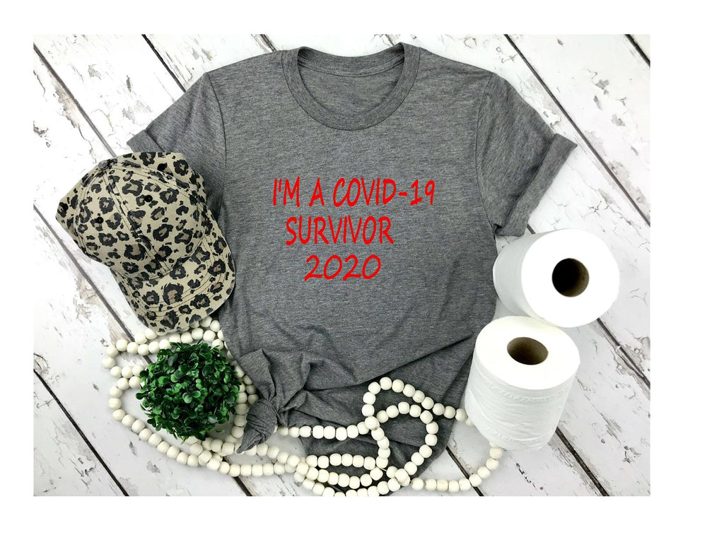 Covid 19 Heather Grey Tshirt| SSBRIDALSEMBROIDERY