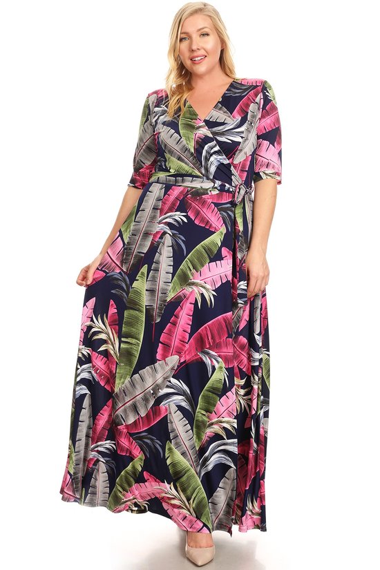 Floral print maxie dress 1612TC