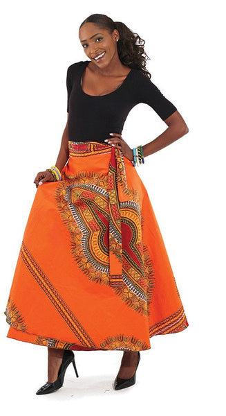 Multi african print maxie skirt BB-0101
