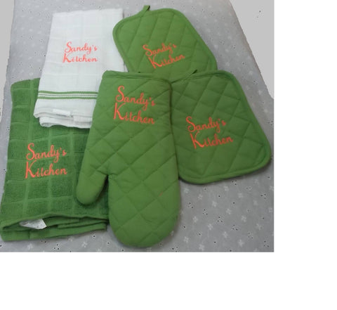 Sage green kitchen gift set